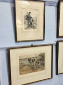 Henry Wilkinson, (1878-1971), etching, limited edition, 42/150 and 70/250, signed in pencil, '
