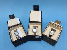 Three ladies Ingersoll wristwatches, with boxes