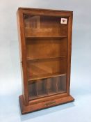 An oak haberdashery cabinet