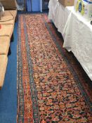 A 1930's Hamadan Persian runner, 540 x 150cm