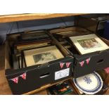 Two trays of various prints