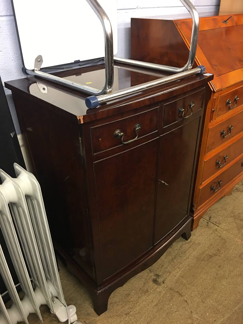 Walnut bow front cabinet and a highchair - Image 3 of 3