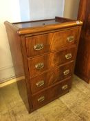 A mahogany four drawer chest