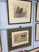 Henry Wilkinson, (1878-1971), etching, limited edition, 150/150 and 6/150, signed in pencil, 'Dogs