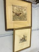 Henry Wilkinson, (1878-1971), etching, limited edition, 32/150 and 5/150, signed in pencil, 'Dogs