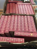 Two boxes of books; volumes of the Encyclopaedia Britannica