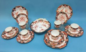 A Royal Crown Derby Imari 2712 pattern 14 piece tea set, comprising 6 trios, side plate and a bowl