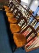 A set of six mahogany chairs