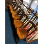 A set of six mahogany chairs