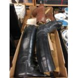 Two pair of riding boots, jodhpurs etc.