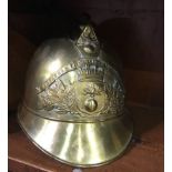 Continental brass fireman's helmet