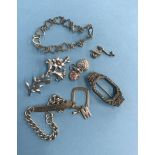 Silver bracelet etc.