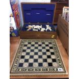 Chess board and chess pieces