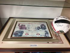 Signed SAFC ball and various signed prints