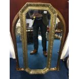 Two gilt framed mirrors