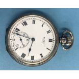 A silver Buren pocket watch