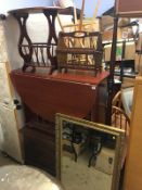 Base unit, two magazine racks, table and four chairs etc.