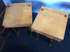 Two school desks