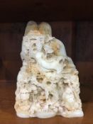 Carved White Jade 'Scholars Rock'