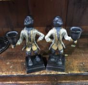 Pair of monkey candlesticks