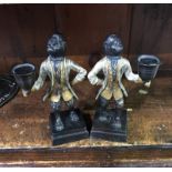 Pair of monkey candlesticks