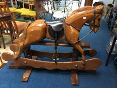 Wooden rocking horse