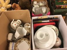 Two boxes of china etc.