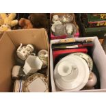 Two boxes of china etc.