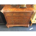 Walnut chest of drawers