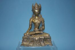 A bronze Buddha, 22cm high