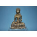 A bronze Buddha, 22cm high