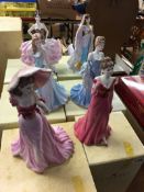 Six boxed Coalport figures