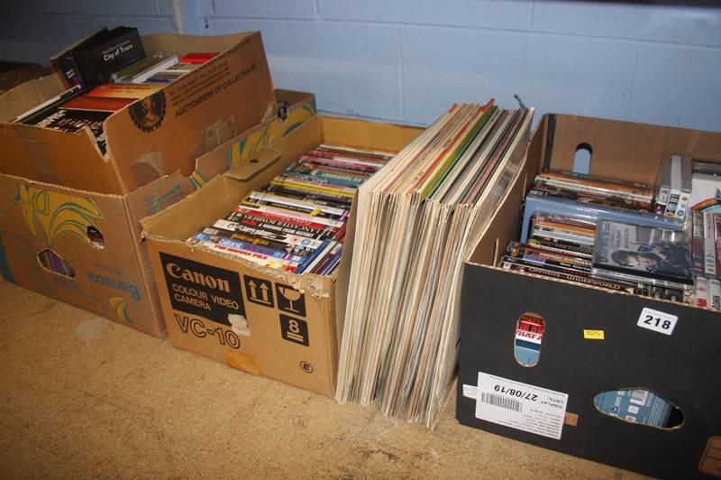 Four boxes of DVDs and CDs, including vinyl records - Image 3 of 3