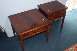 Two small reproduction side tables