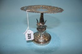 An Oriental silver metal Taza, stamped WA90 and wi