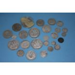 Assorted coins to include Victorian crowns etc.