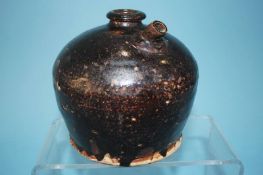 A Chinese salt glaze flask