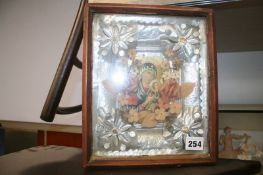 A framed religious icon