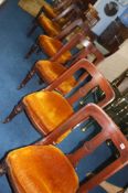 A set of six Edwardian mahogany chairs