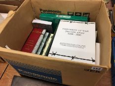 Box of books, military and prisoner of war subjects