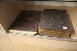 A family Bible and book of sheet music