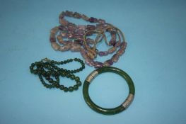 Collection of assorted Chinese Jade jewellery