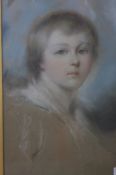 Two pastel portraits of children, in gilt frames