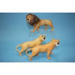 Three Beswick Lions