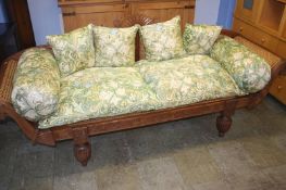 A Victorian style Bergere settee
