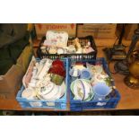 Three boxes of miscellaneous china and decorative items