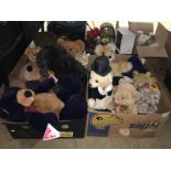 Two boxes of teddy bears