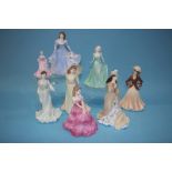 Eight Coalport Ladies