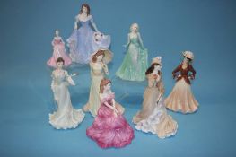 Eight Coalport Ladies