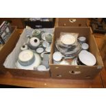 Two boxes of assorted, including a Denby tea set, plates etc.